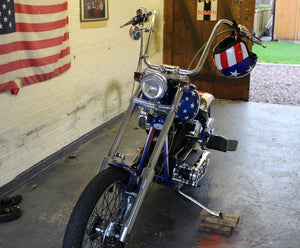 Captain America’s tribute bike, designed and built by the legendary Colin Rutherford