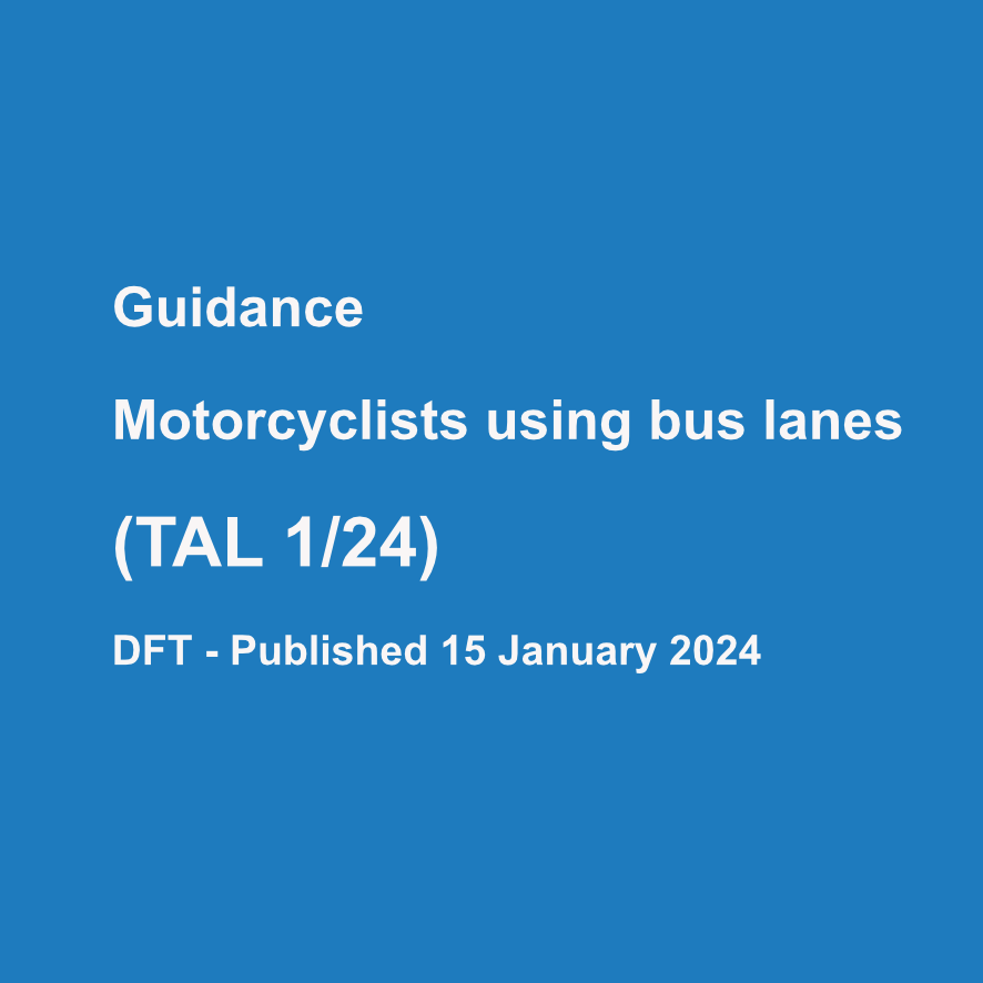 Motorcyclists using bus lanes (TAL 1/24)